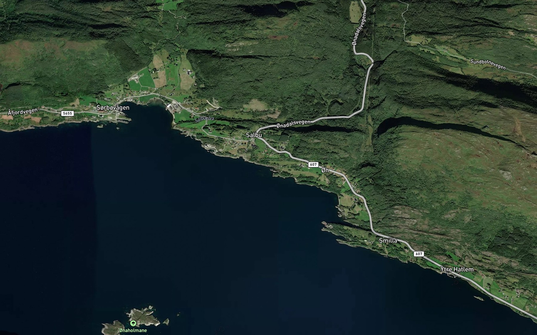 Satellite map of the Anglevika