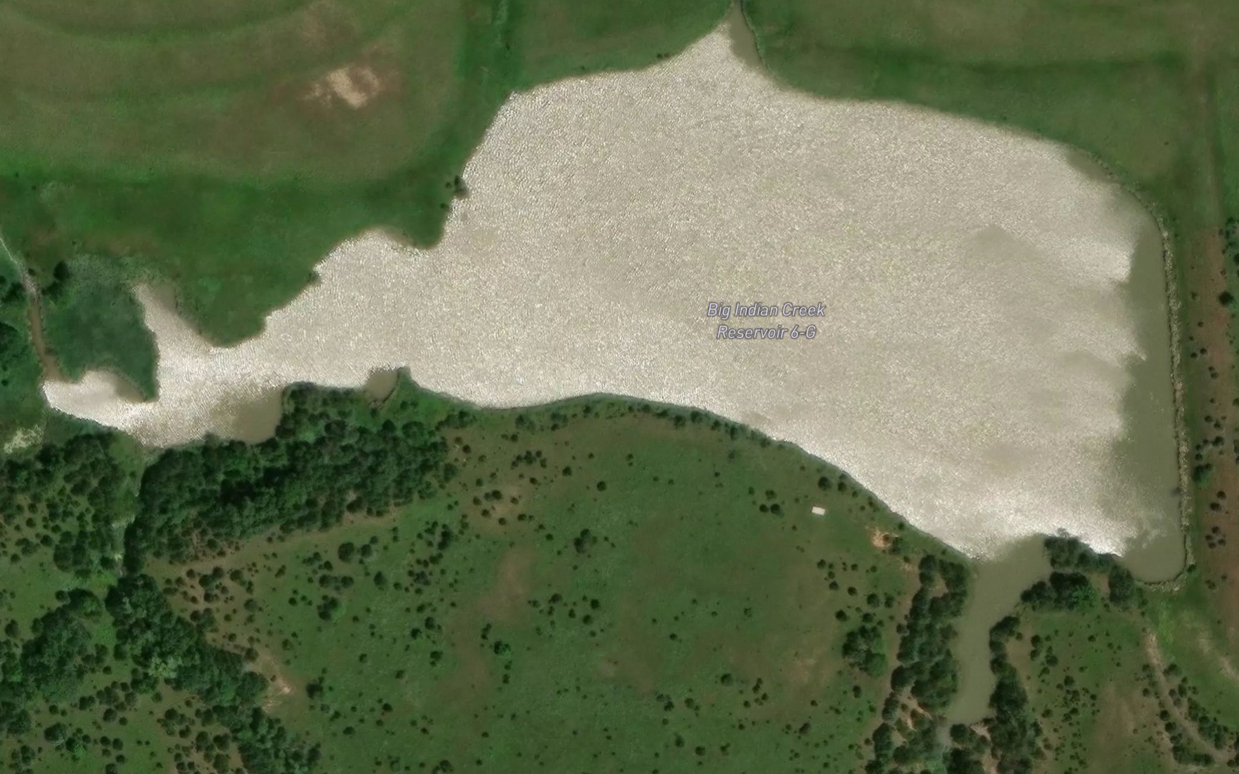 Satellite map of the Big Indian Creek Reservoir 6-G