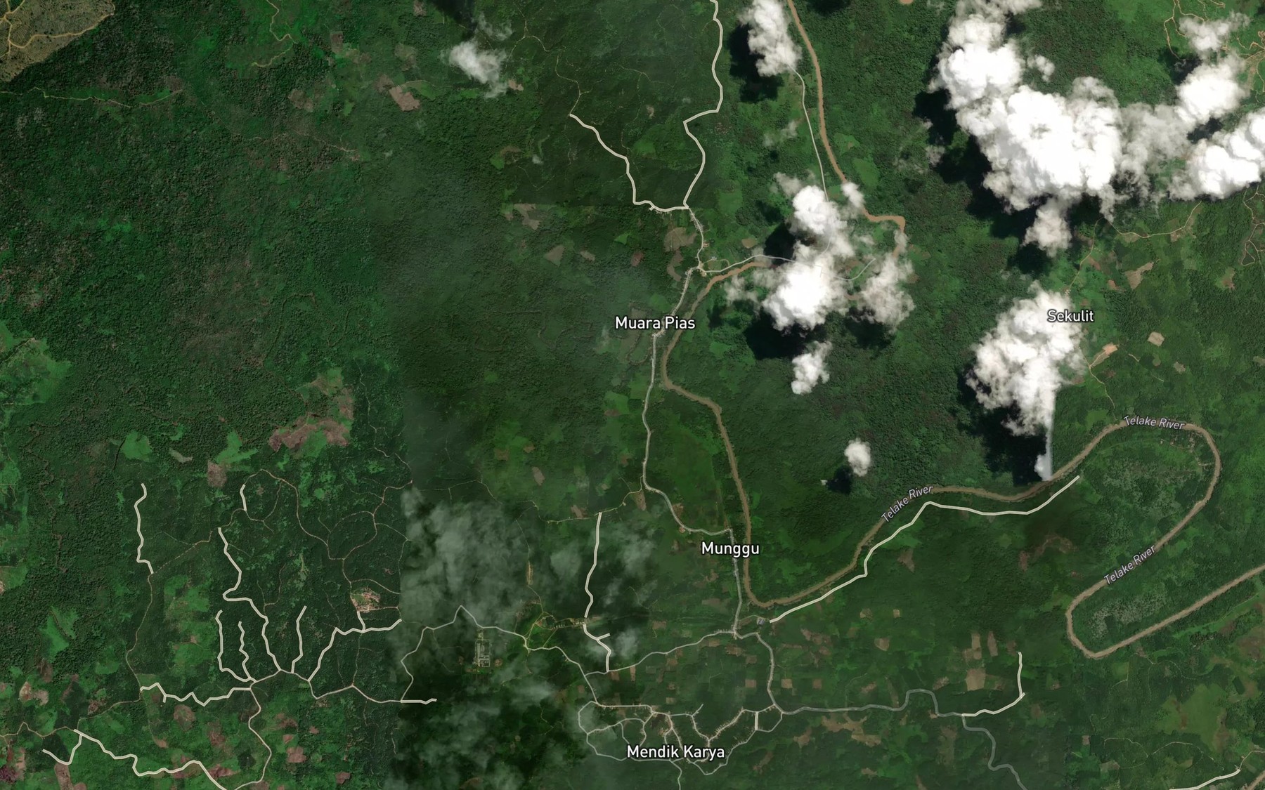 Satellite map of the Sungai Pias
