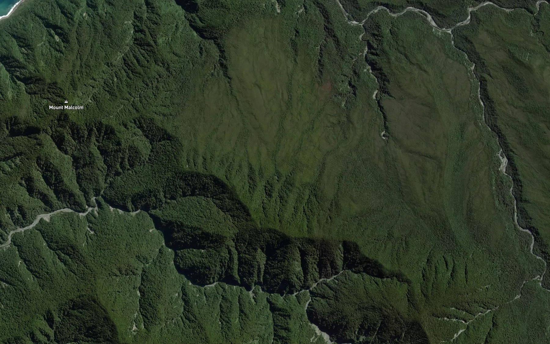 Satellite map of the Mary Creek