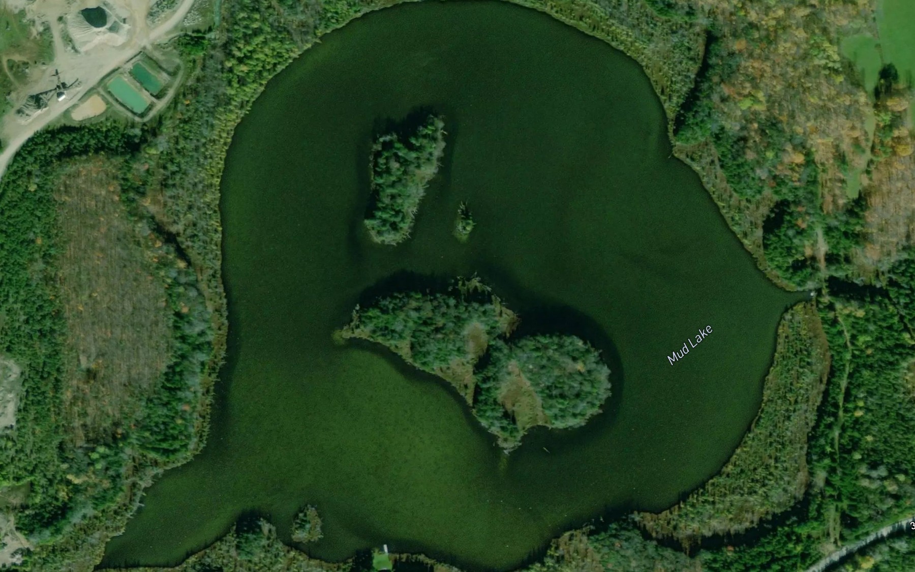 Satellite map of the Mud Lake