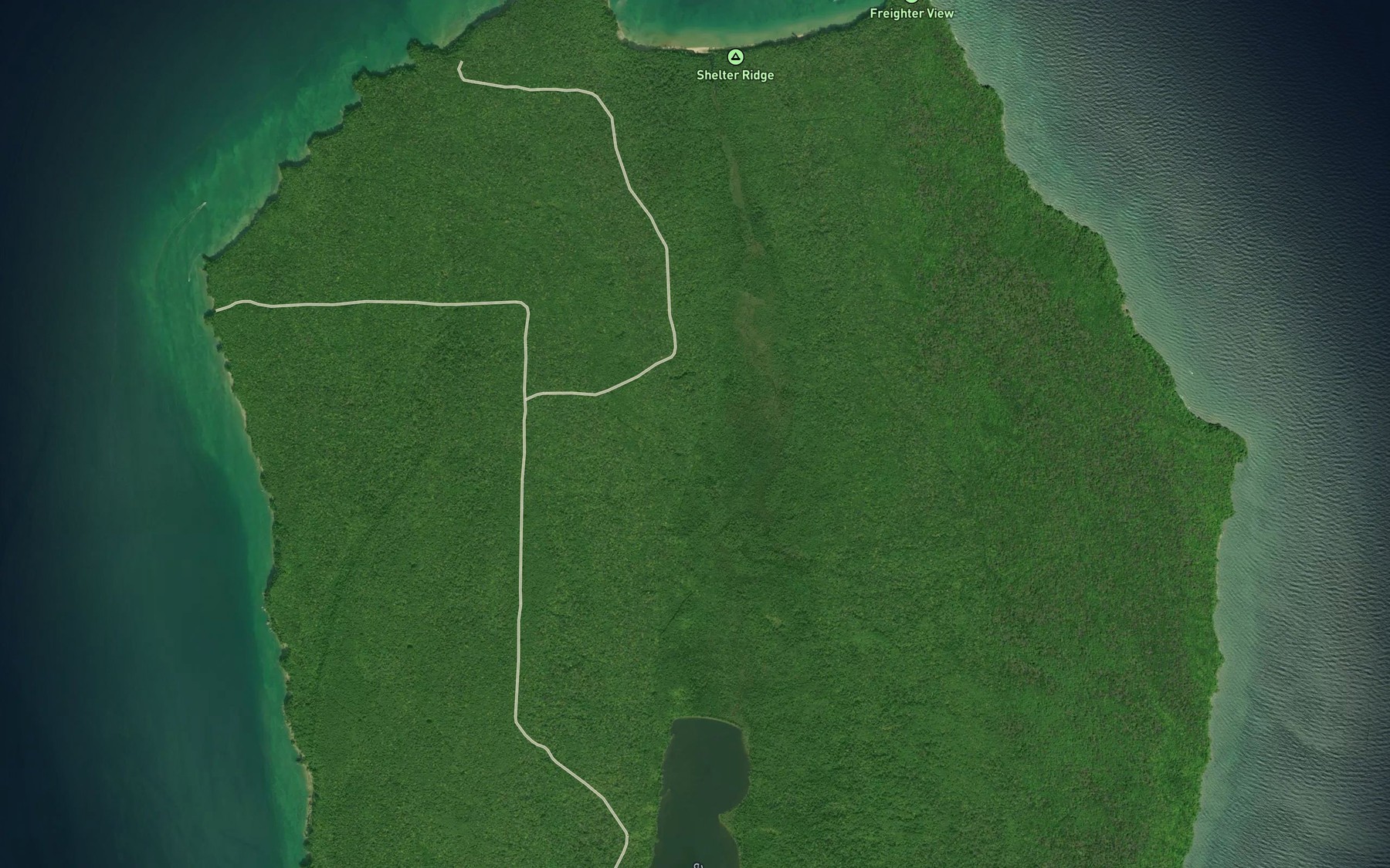 Satellite map of the North Light Creek