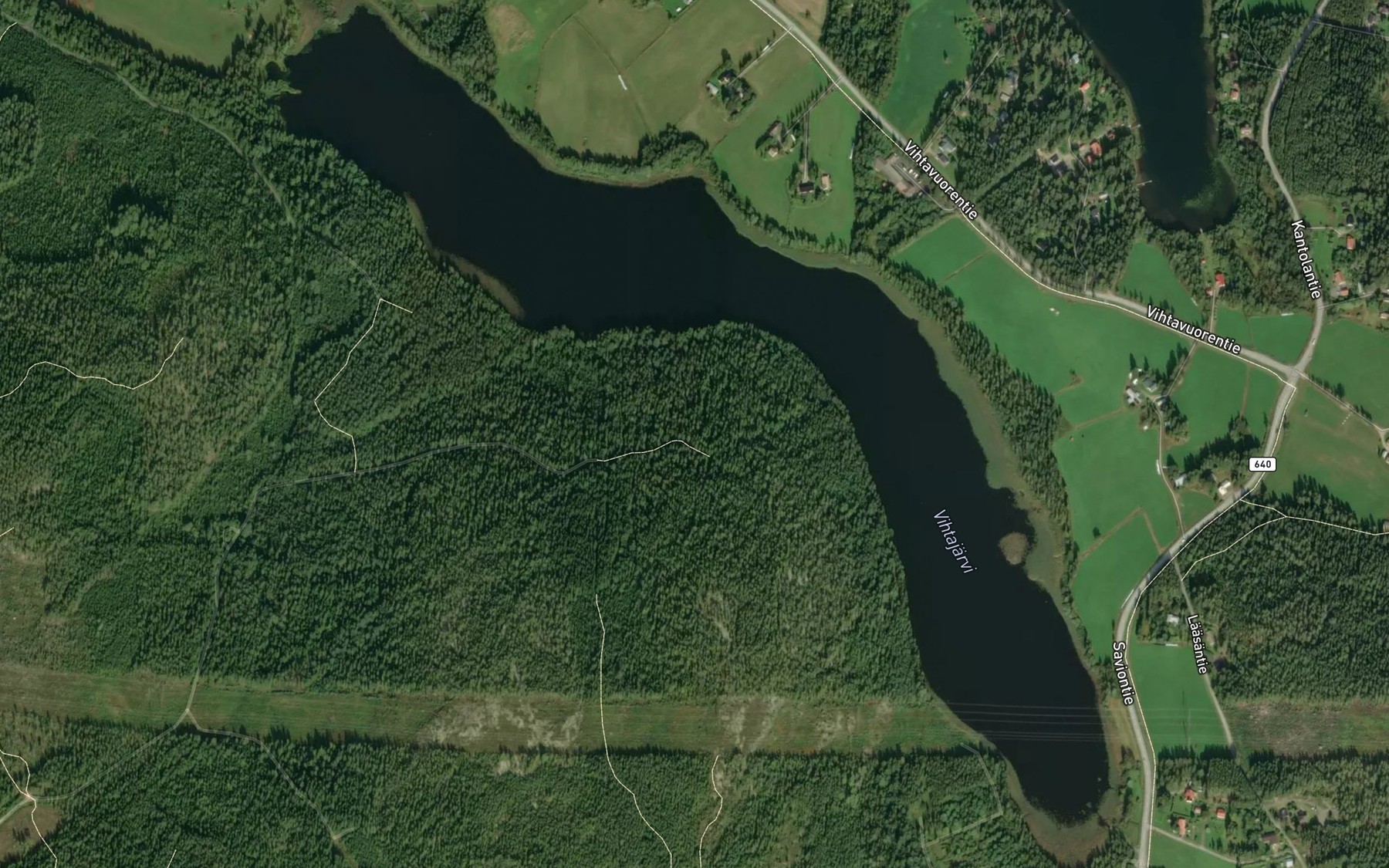 Satellite map of the Vihtajarvi