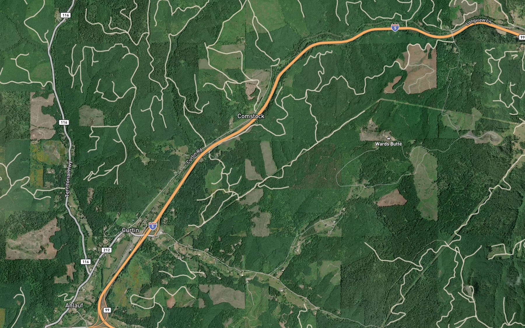 Satellite map of the Lawrence Reservoir