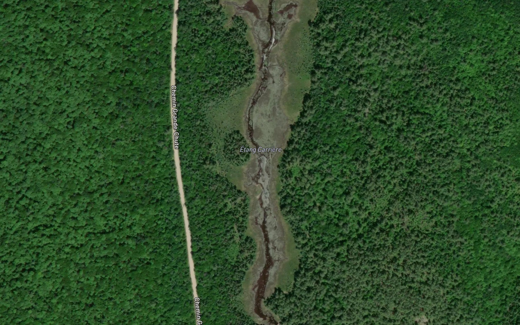 Satellite map of the Lac Carriere