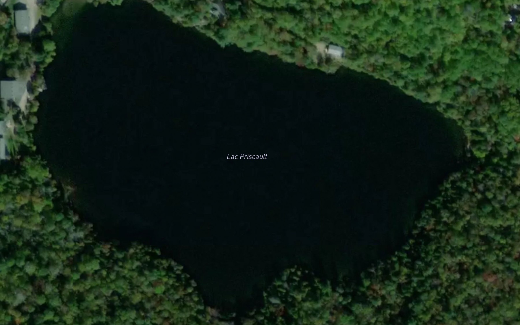 Satellite map of the Lac Priscault