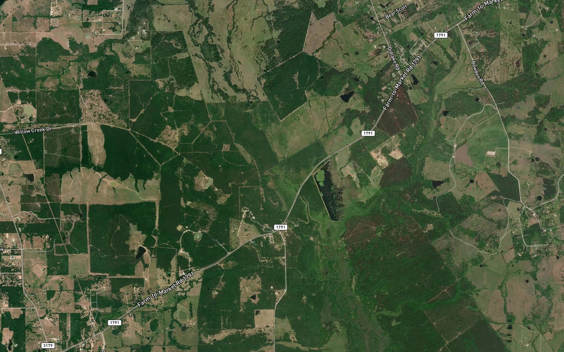 Satellite map of the Pain Branch