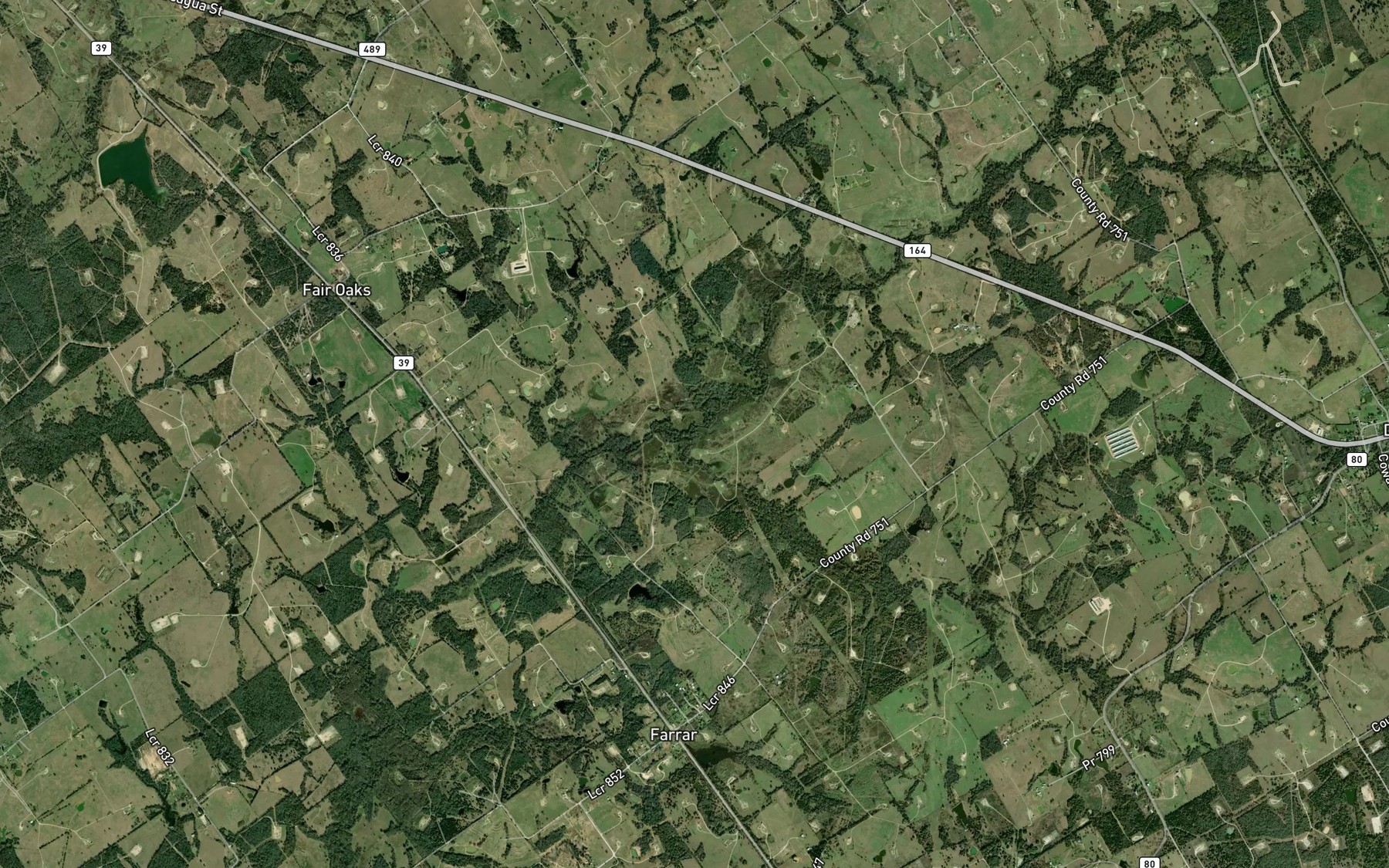 Satellite map of the Dry Creek