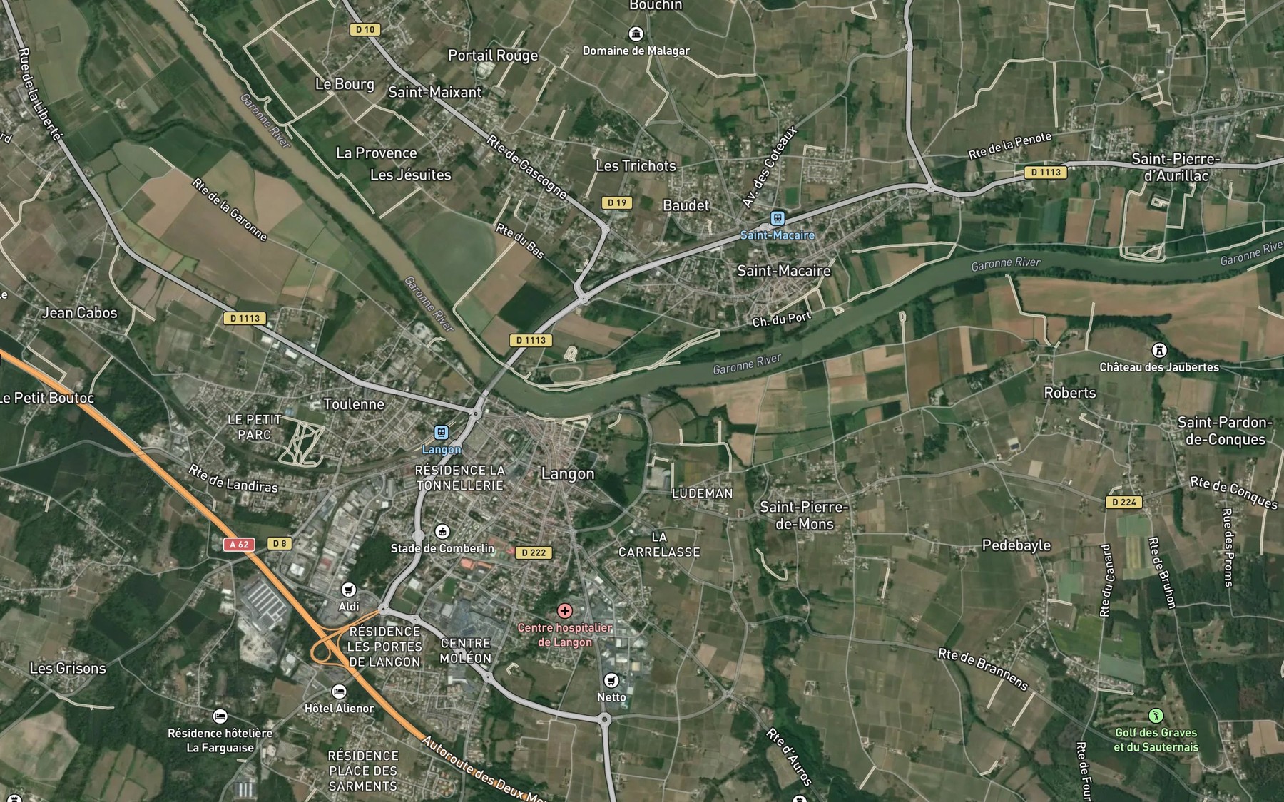 Satellite map of the Ruisseau de Brion
