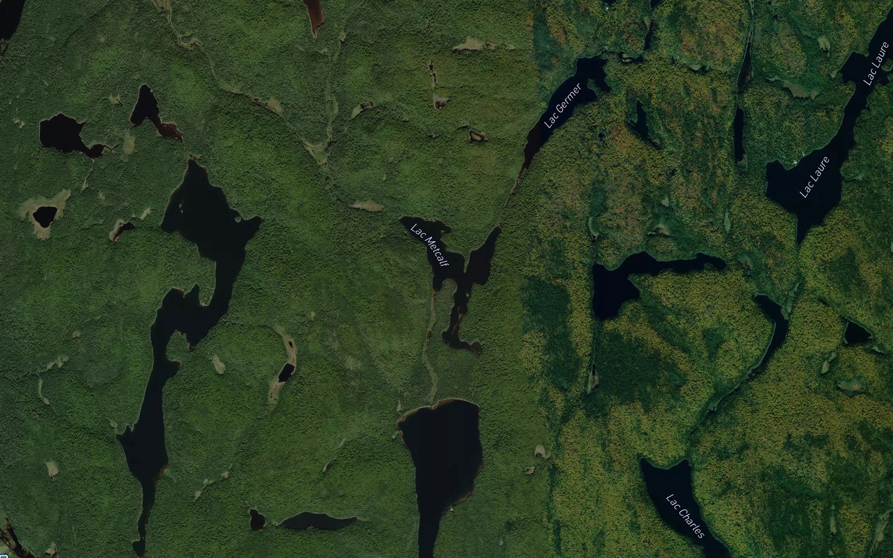 Satellite map of the Lac Metcalf