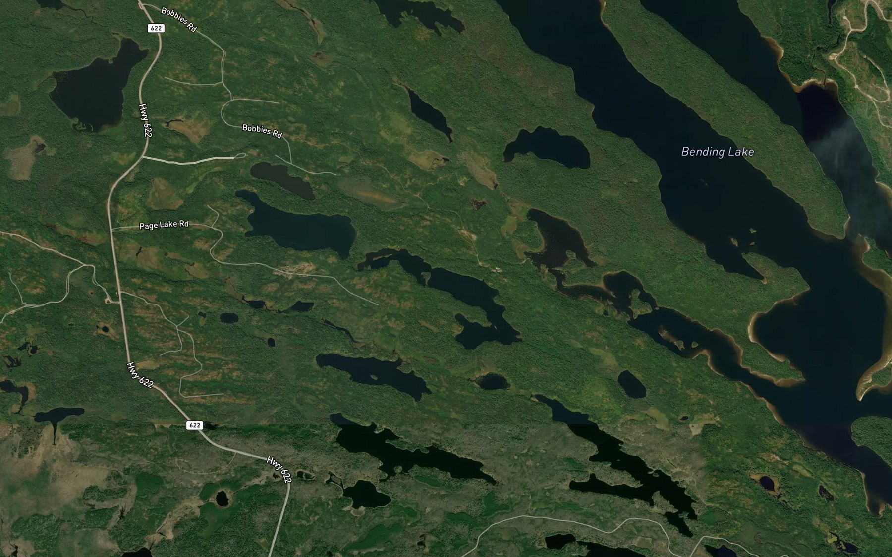Satellite map of the Page Lake