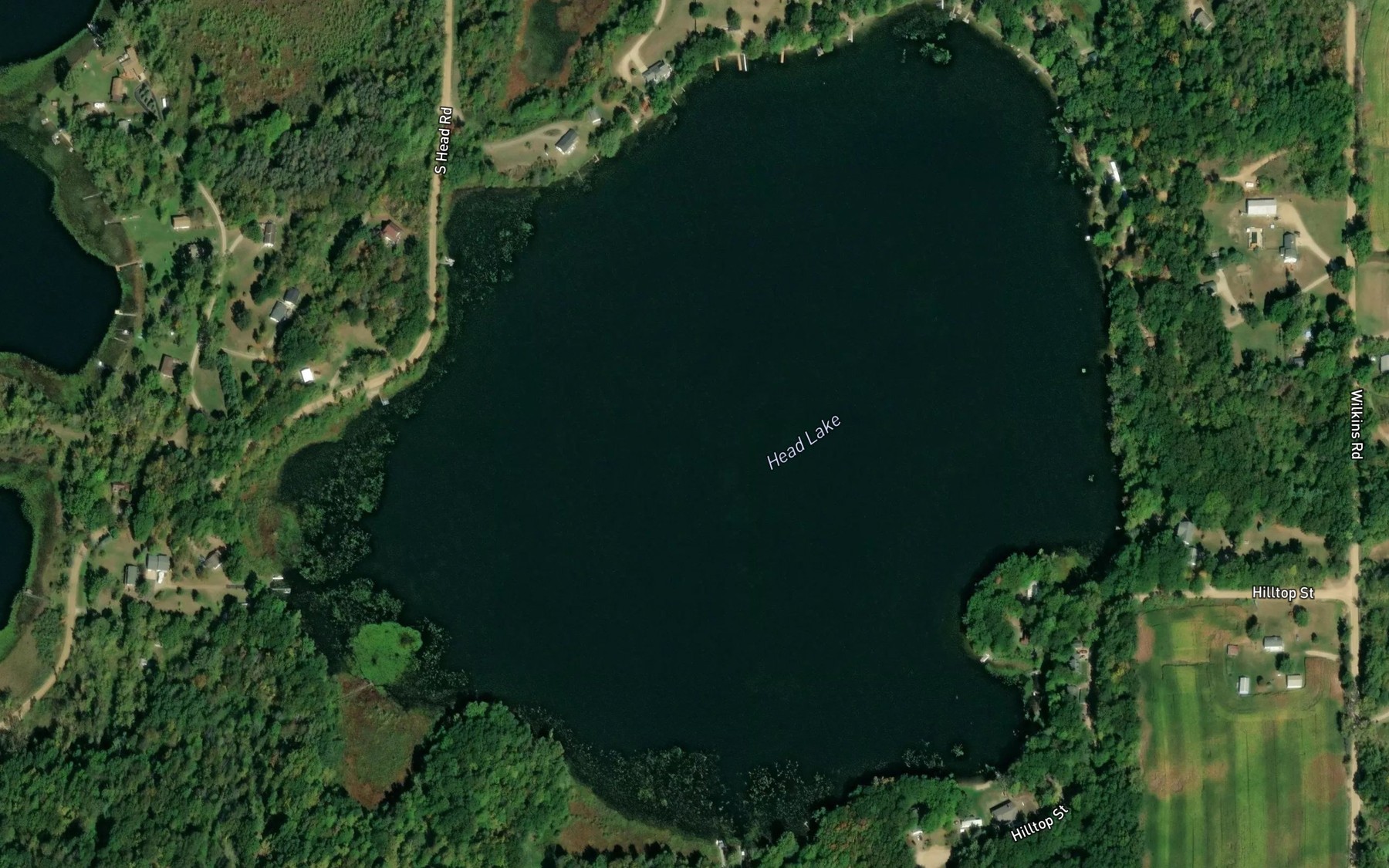 Satellite map of the Head Lake