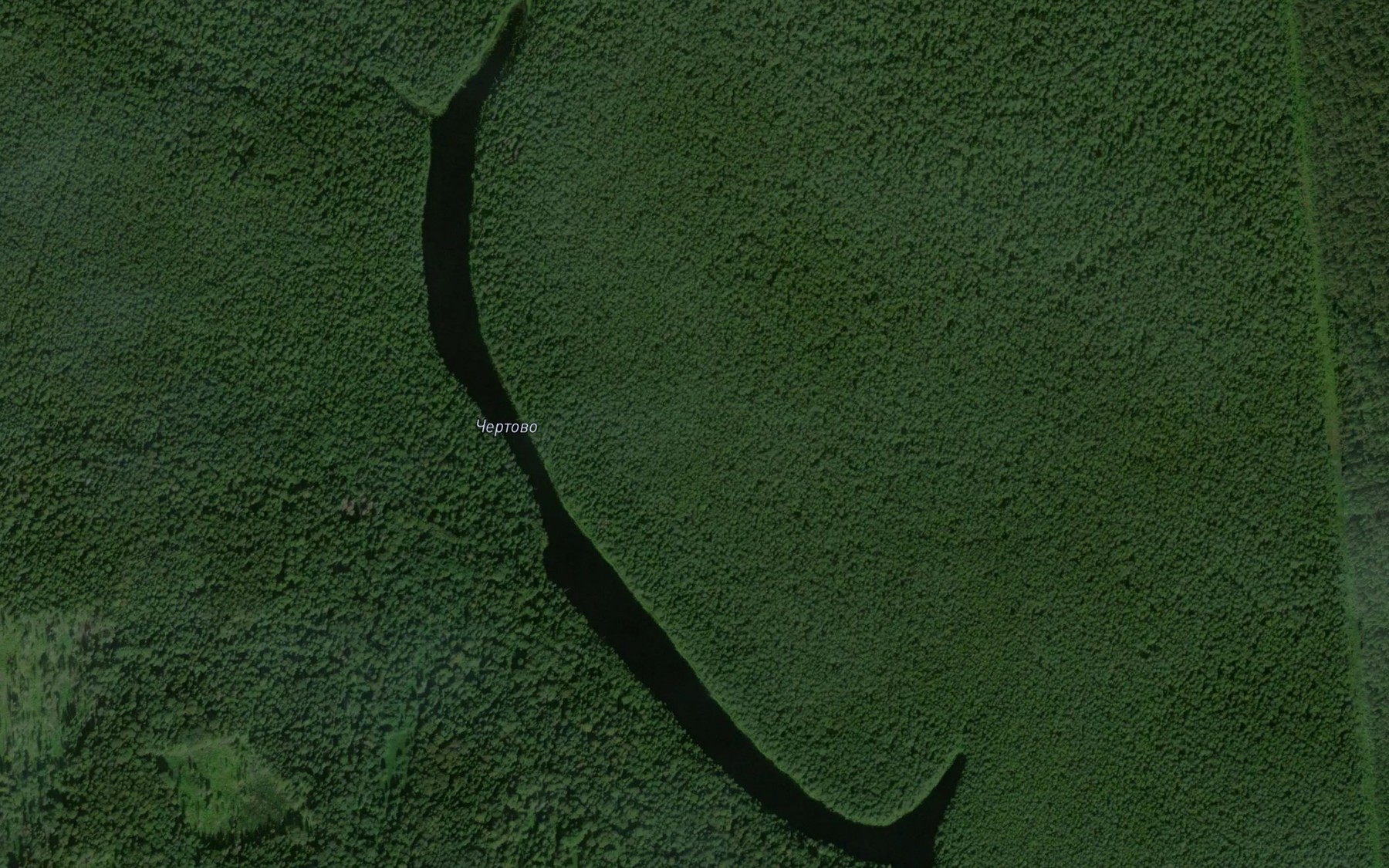 Satellite map of the Ozero Chertovo