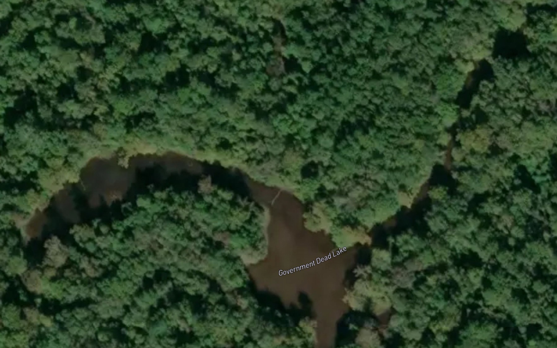 Satellite map of the Government Dead Lake