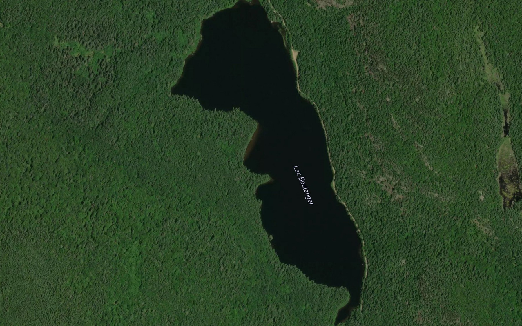Satellite map of the Lac Boulanger