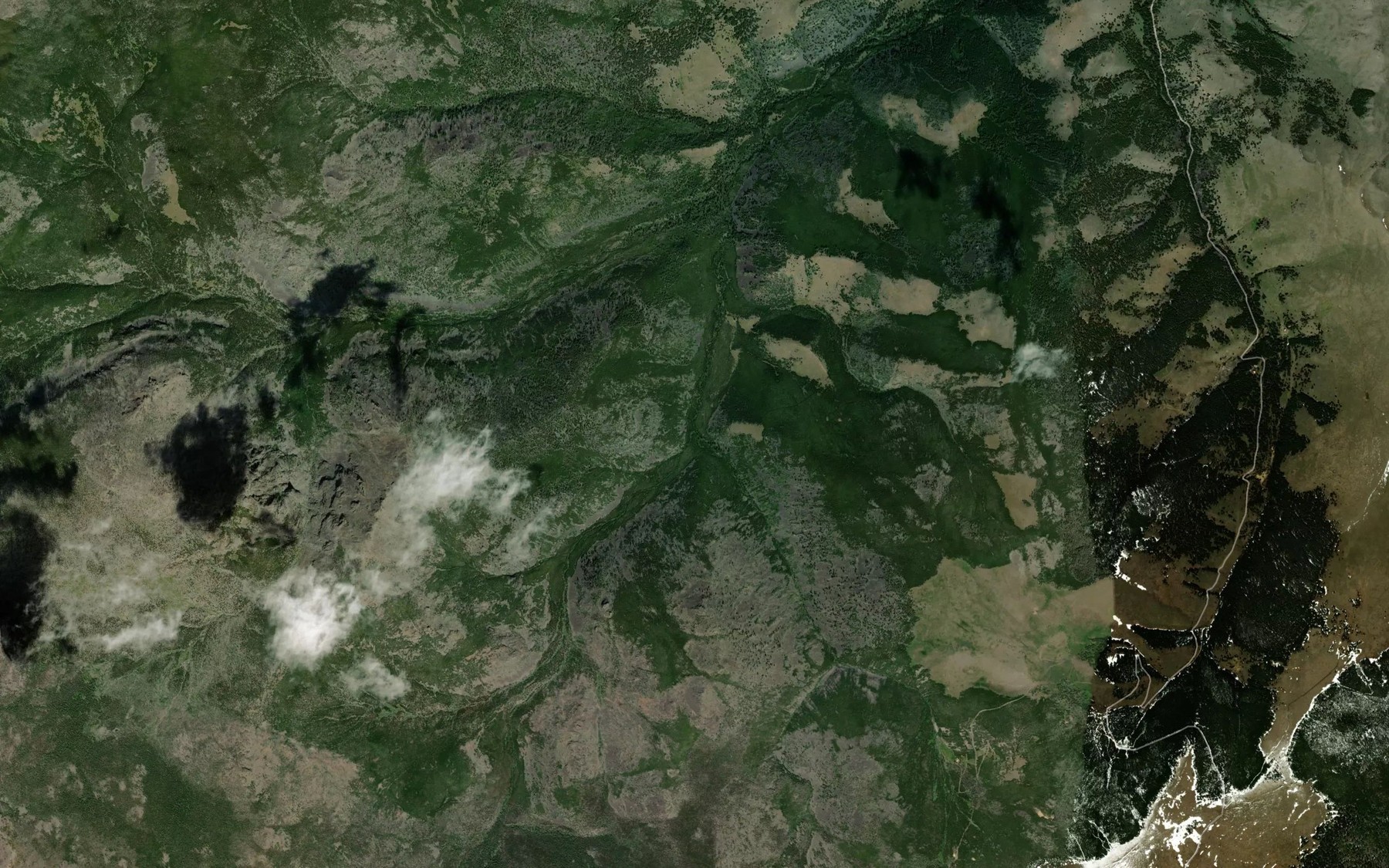 Satellite map of the Badger Creek