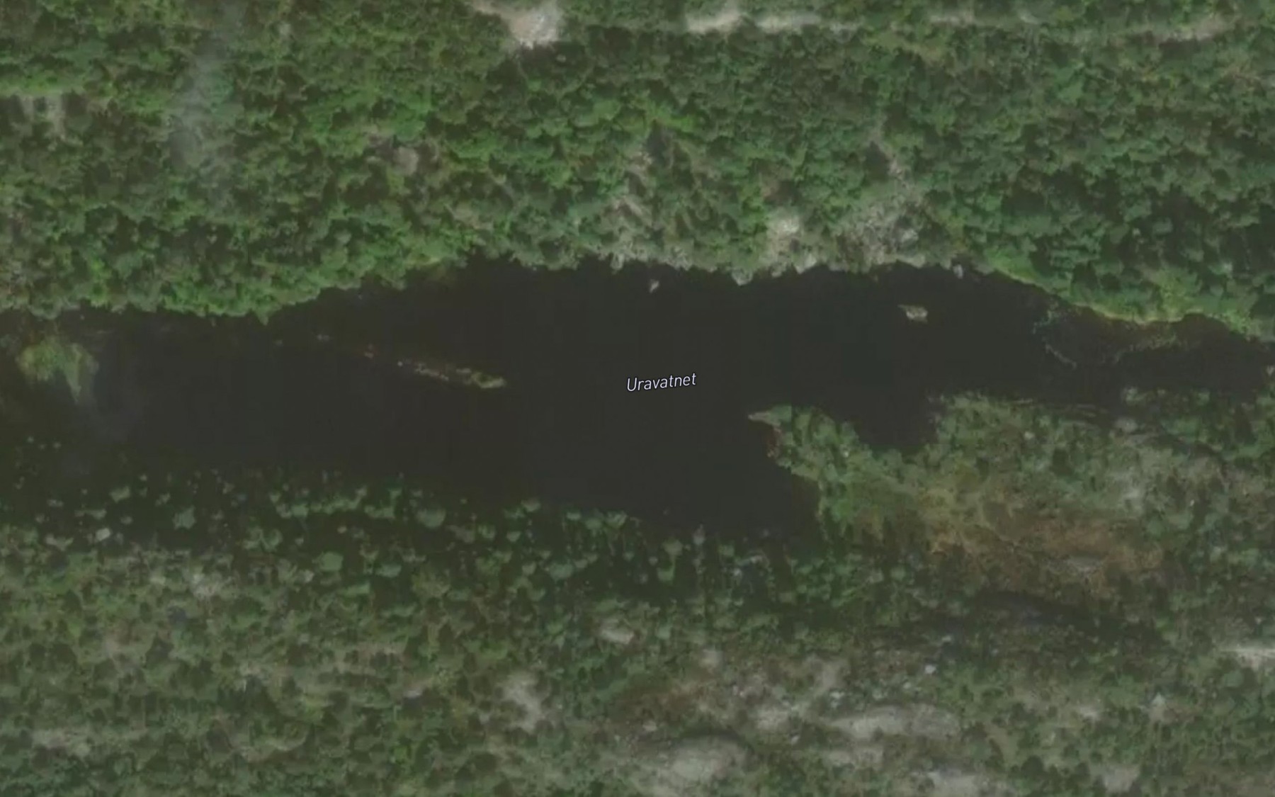 Satellite map of the Uravatnet