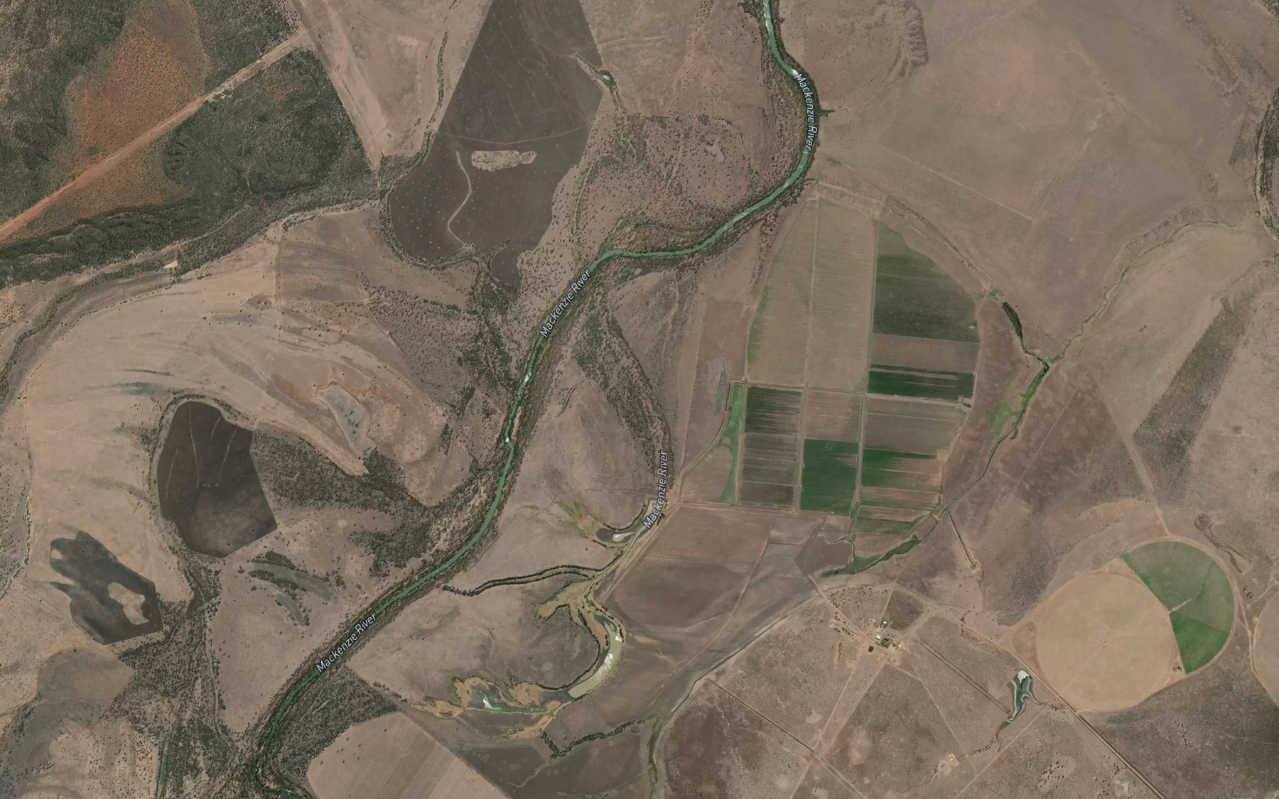 Satellite map of the Junee Creek