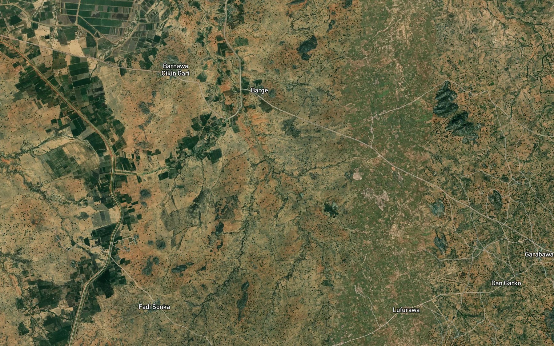 Satellite map of the River Rukwas