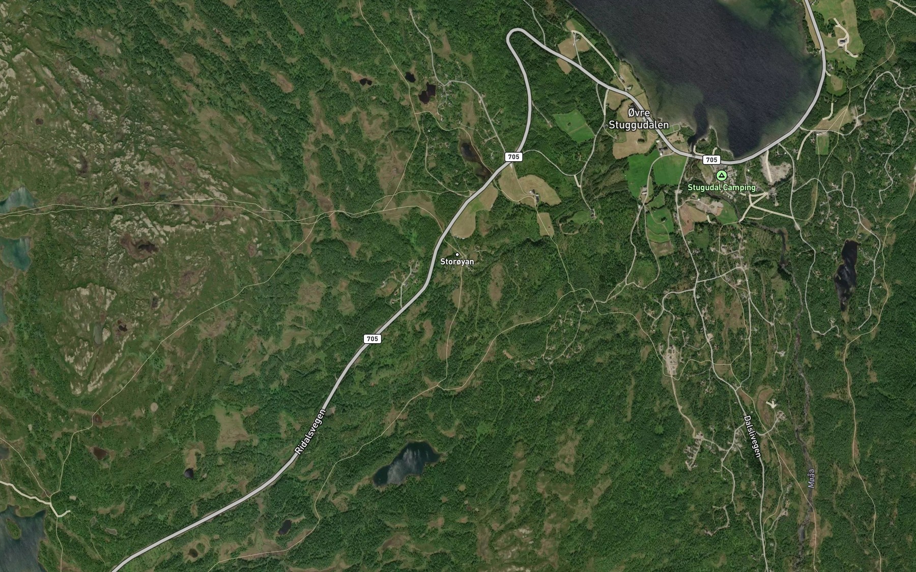 Satellite map of the Kvernbekken