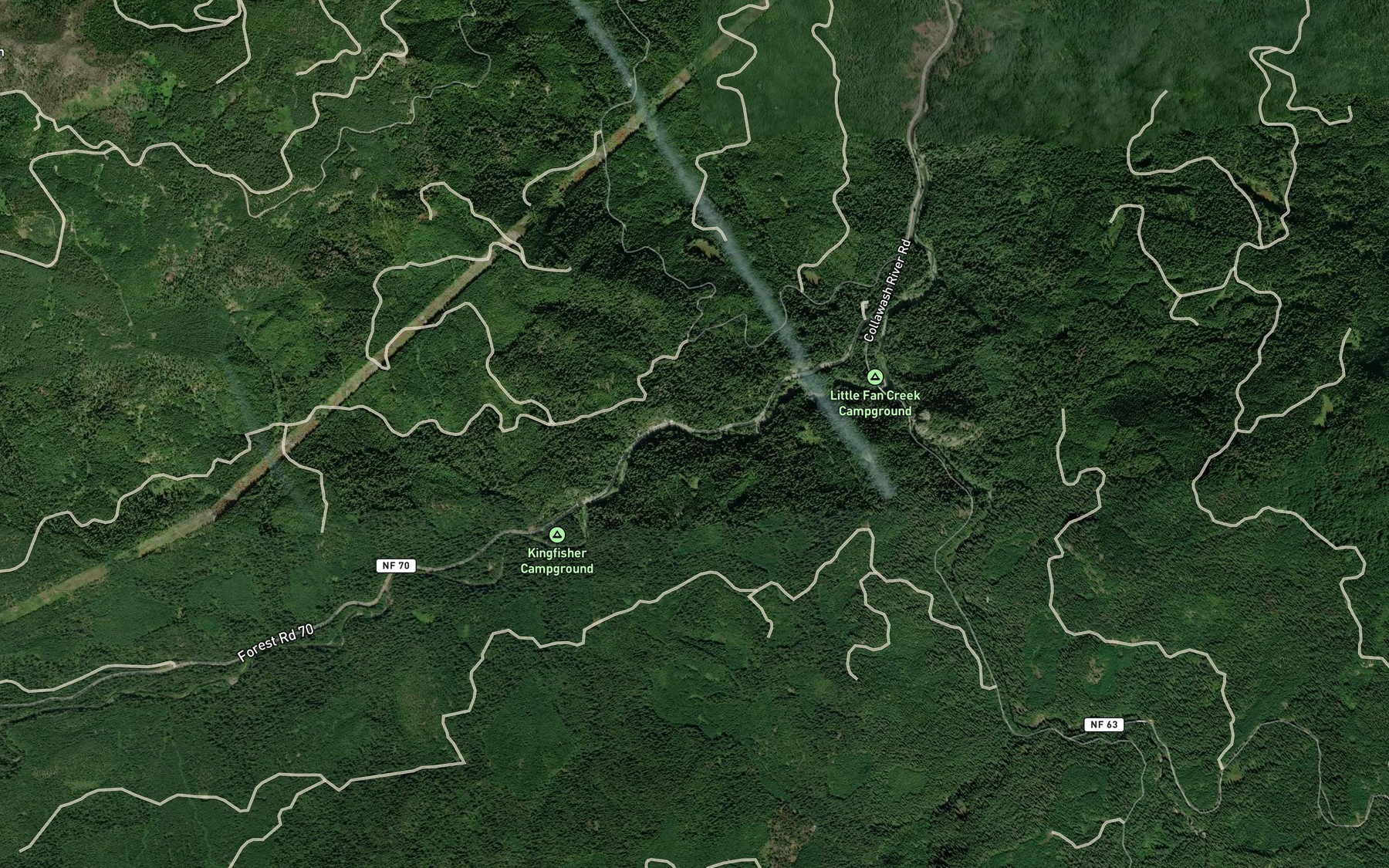Satellite map of the Sand Creek