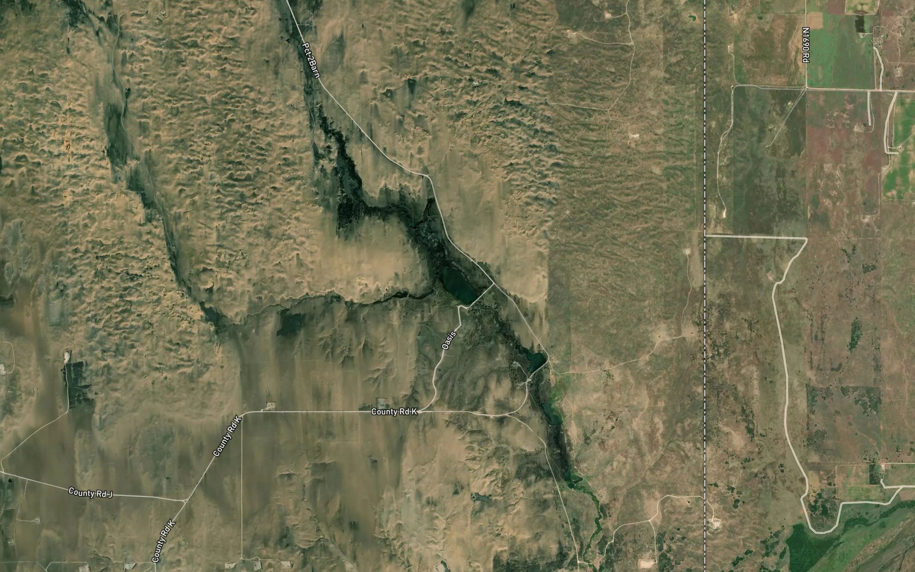 Satellite map of the Goettsche Lake