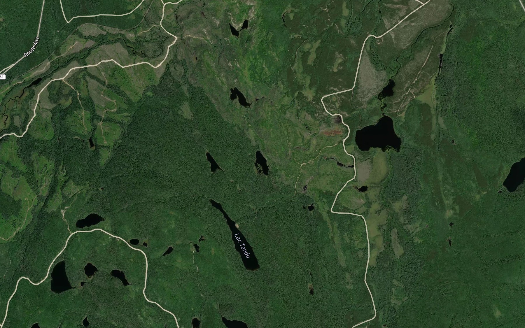 Satellite map of the Lac Mikinawk