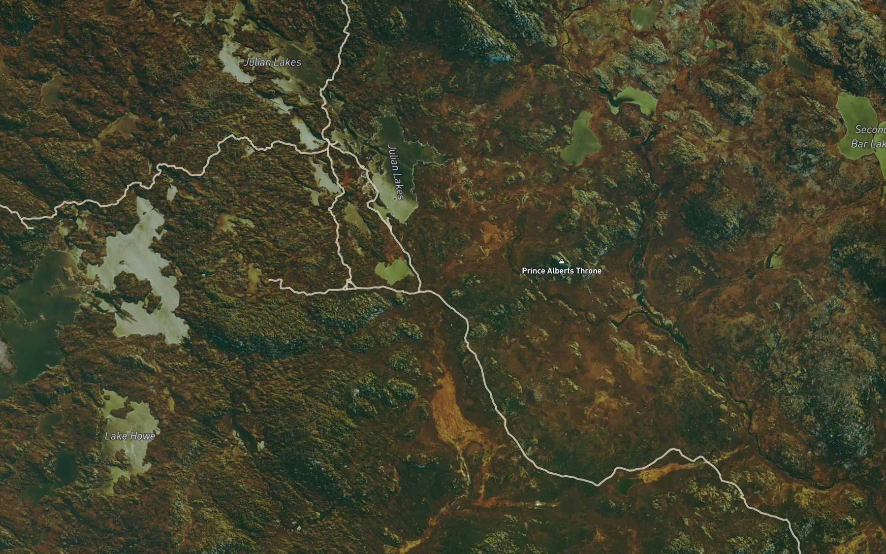 Satellite map of the Lake Julian