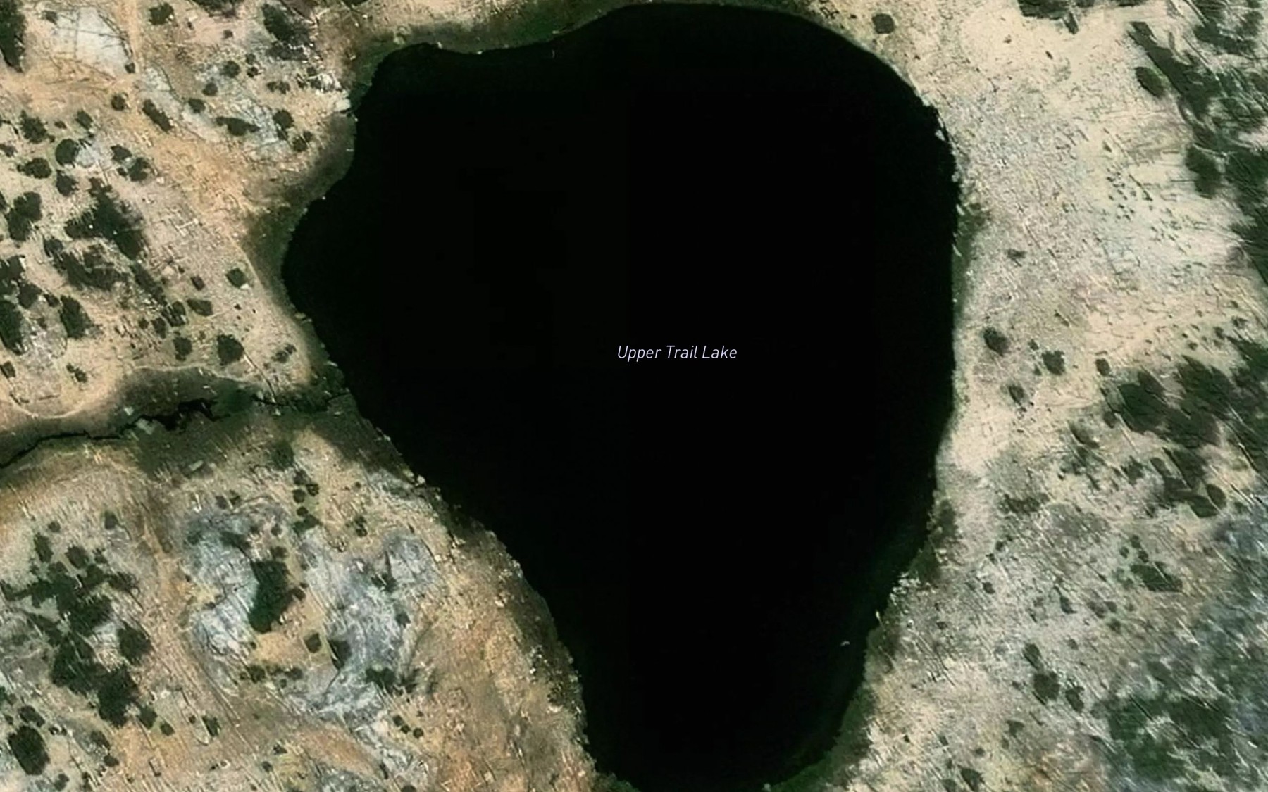 Satellite map of the Trail Lakes