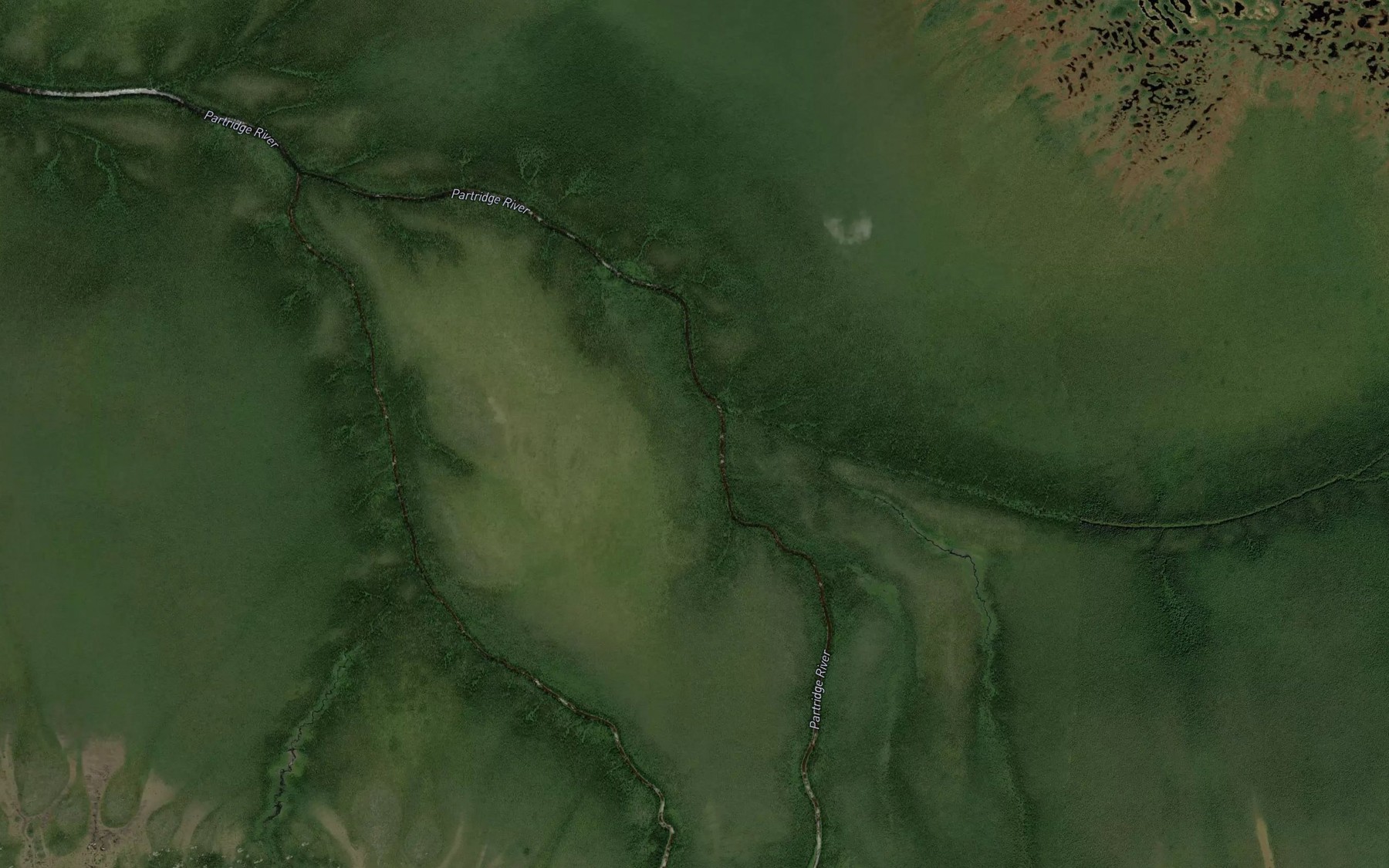 Satellite map of the Marberg Creek