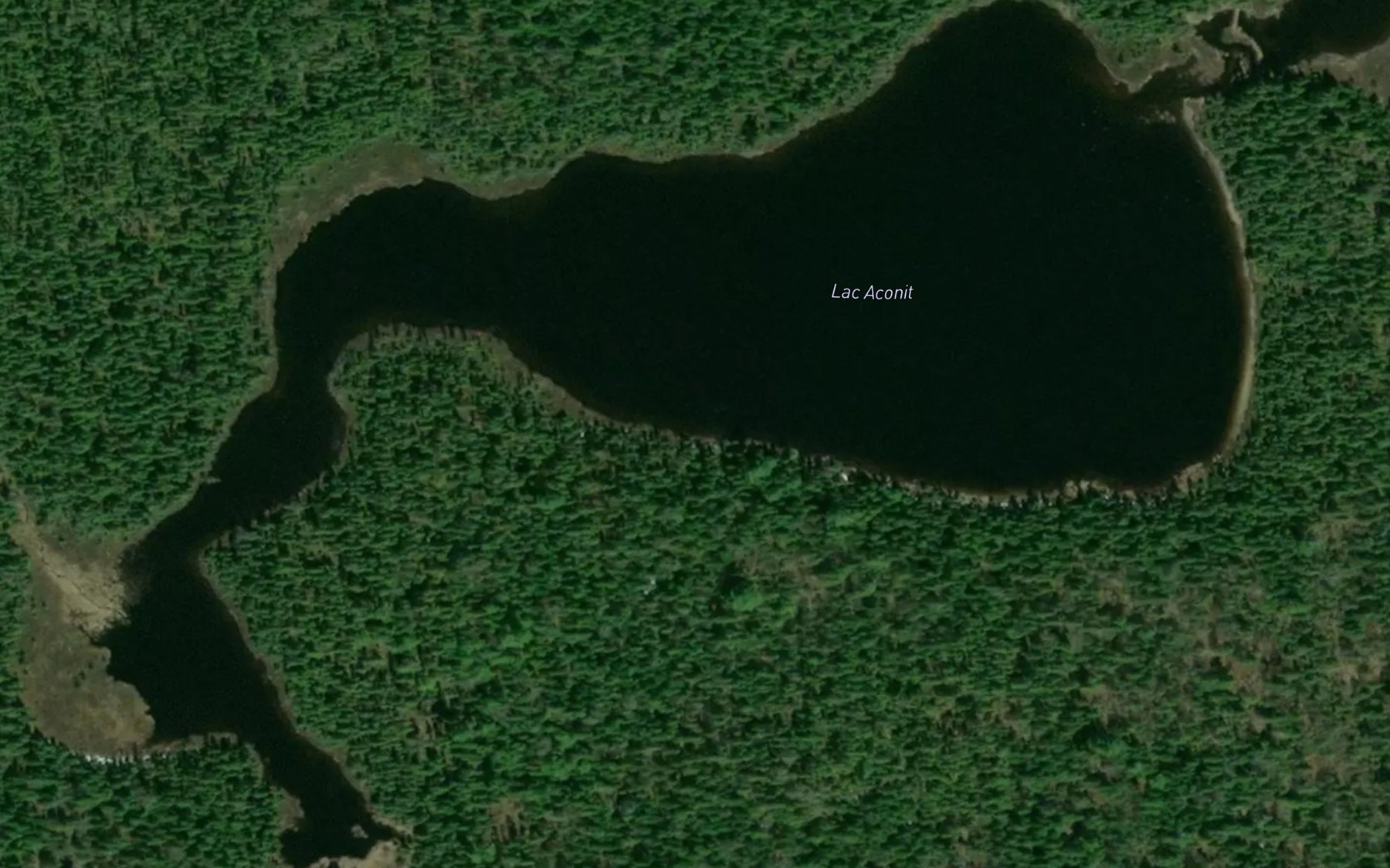 Satellite map of the Lac Aconit