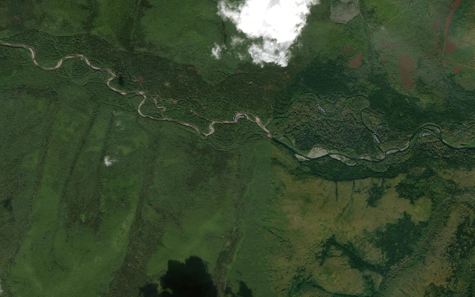 Satellite map of the Trushchobnyy