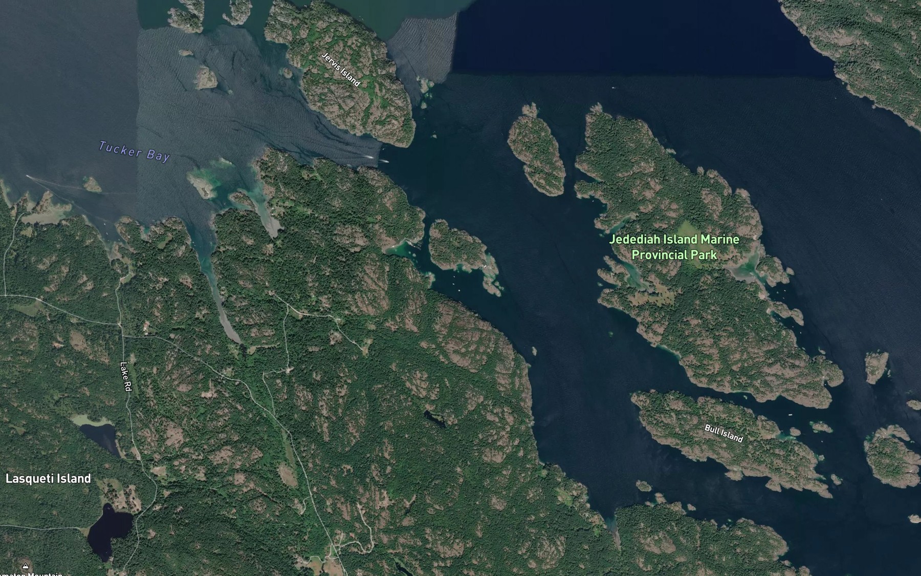 Satellite map of the Boho Bay