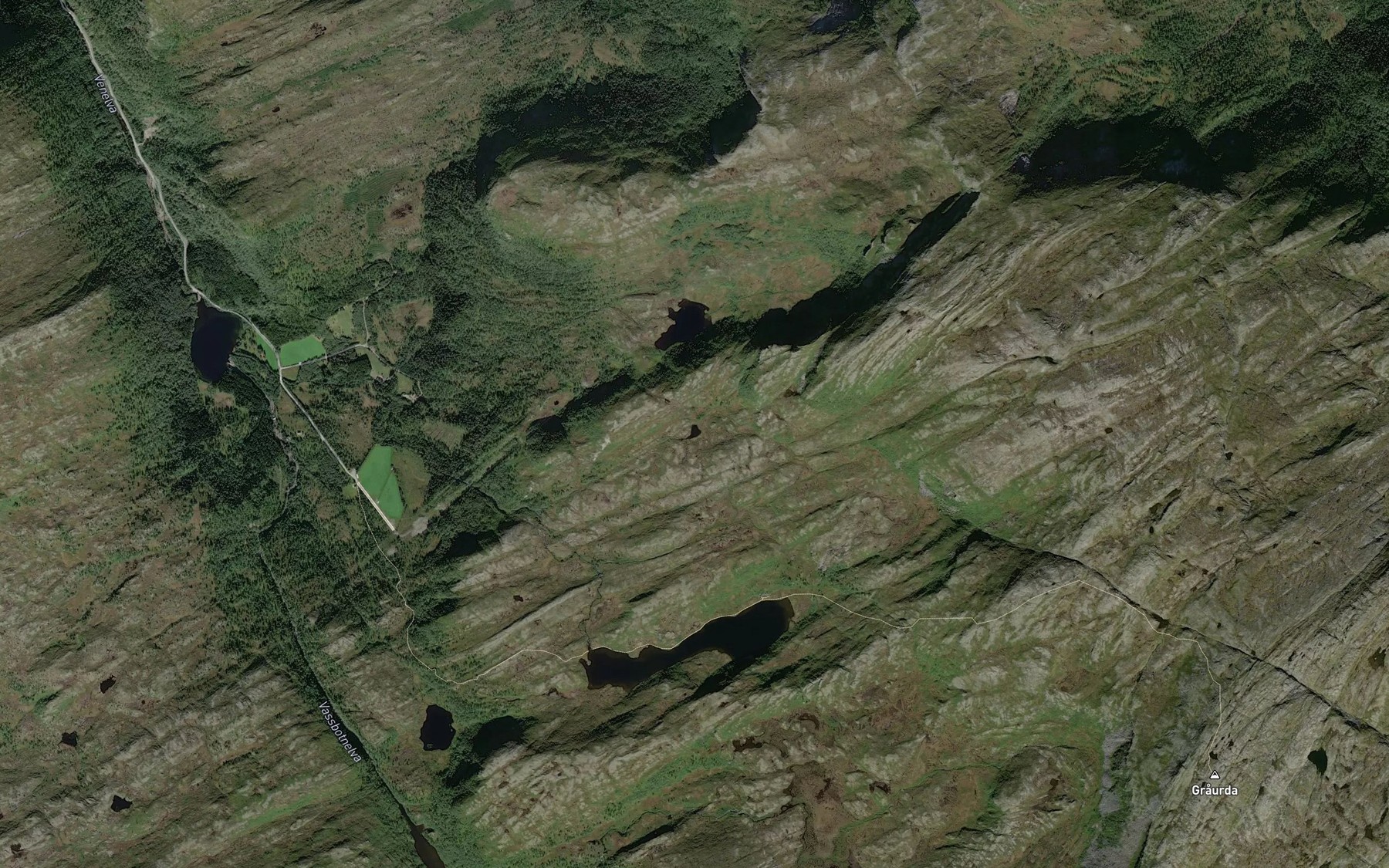 Satellite map of the Blaheidalstjorna