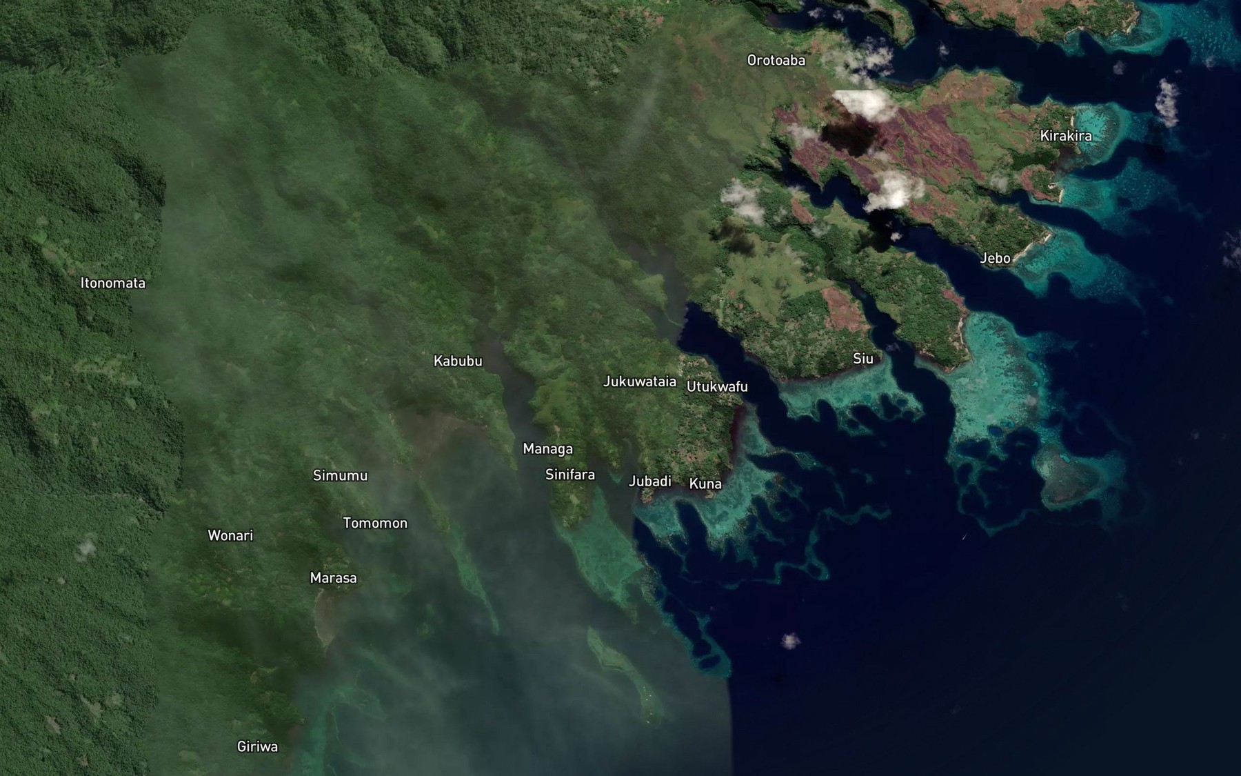 Satellite map of the Utukwaf Bay
