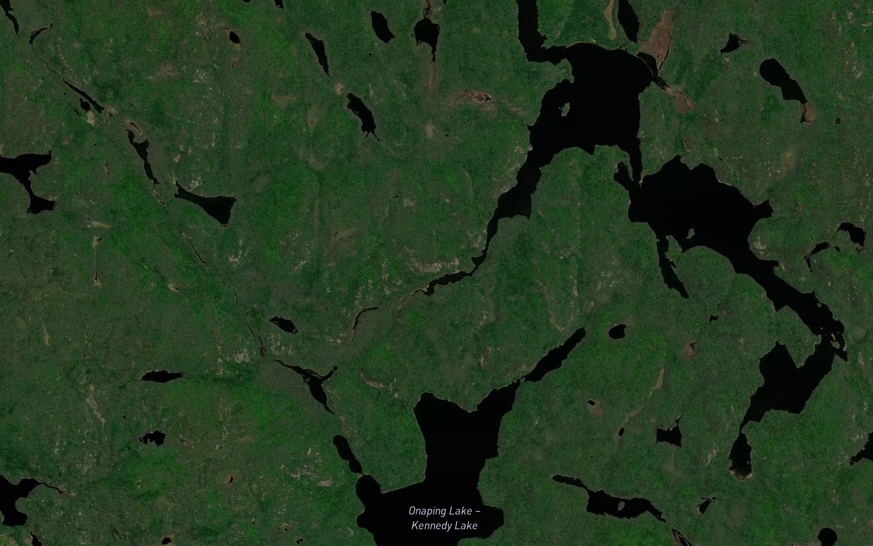 Satellite map of the Dennie Creek