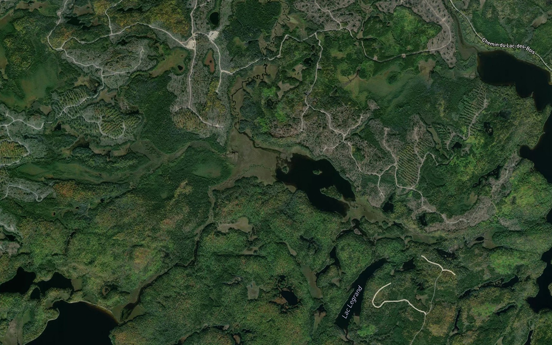 Satellite map of the Ruisseau Brisebois