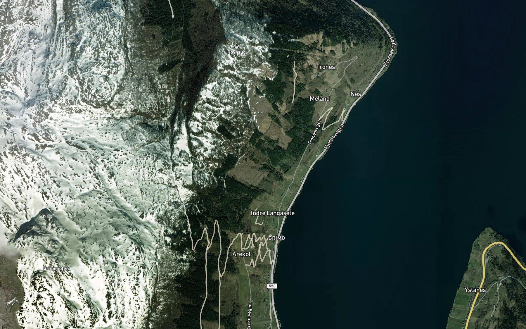 Satellite map of the Gravabekken
