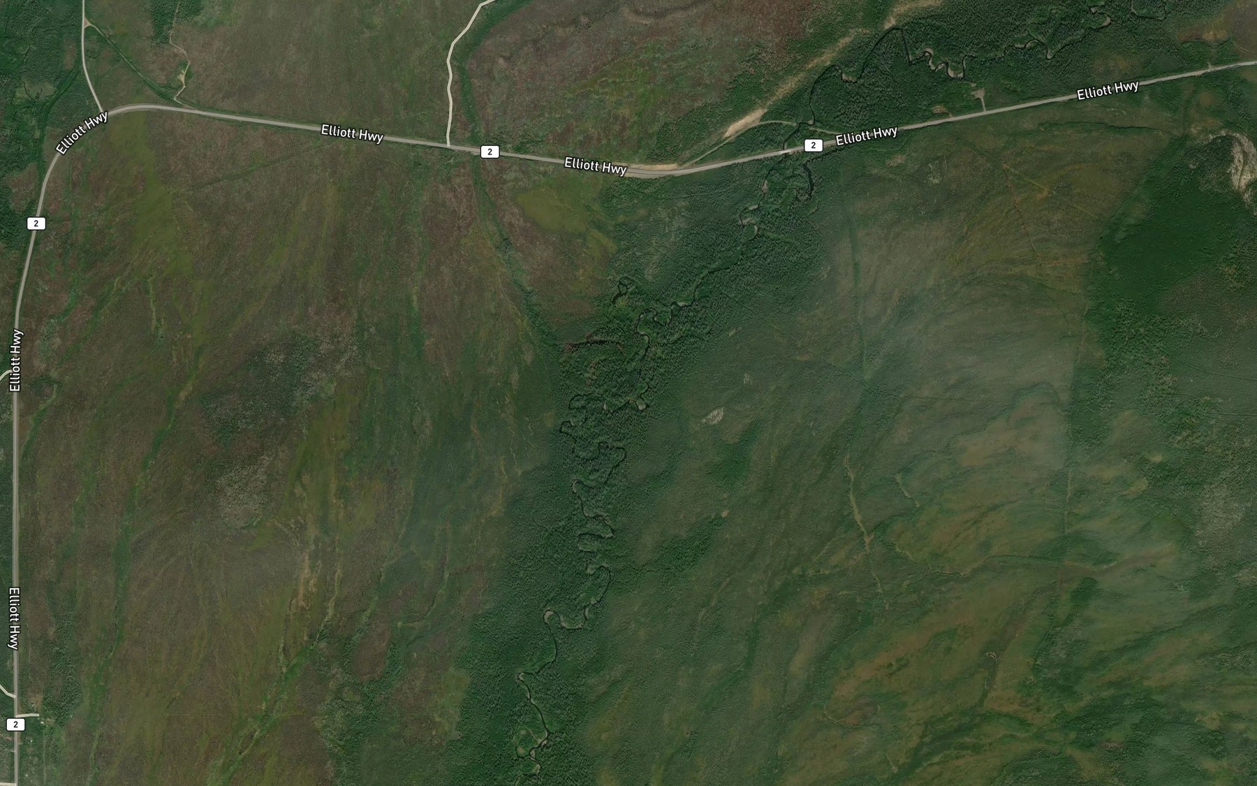Satellite map of the Kentucky Creek
