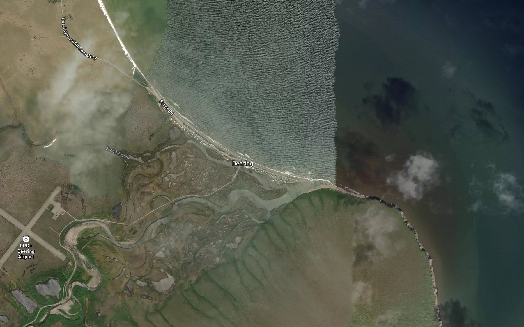 Satellite map of the Inmachuk River