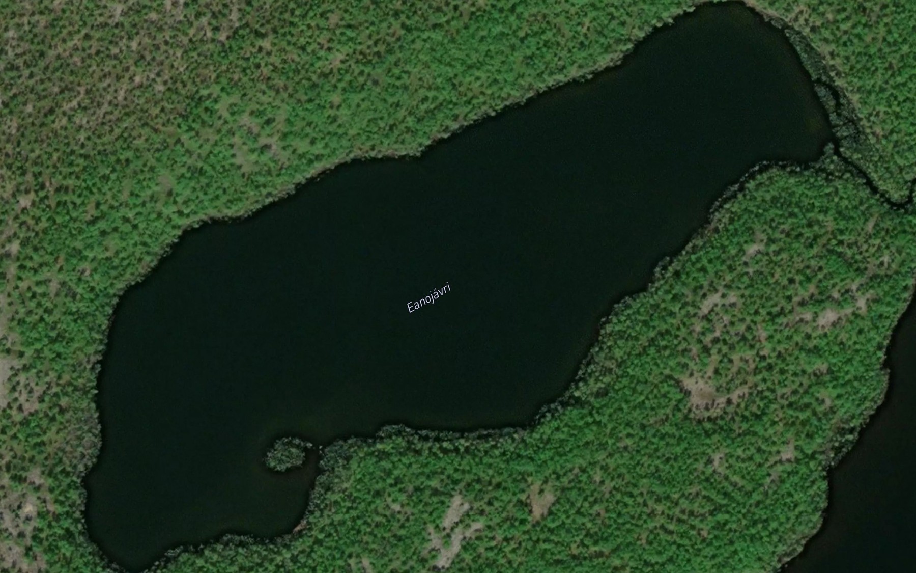 Satellite map of the Eanojavri