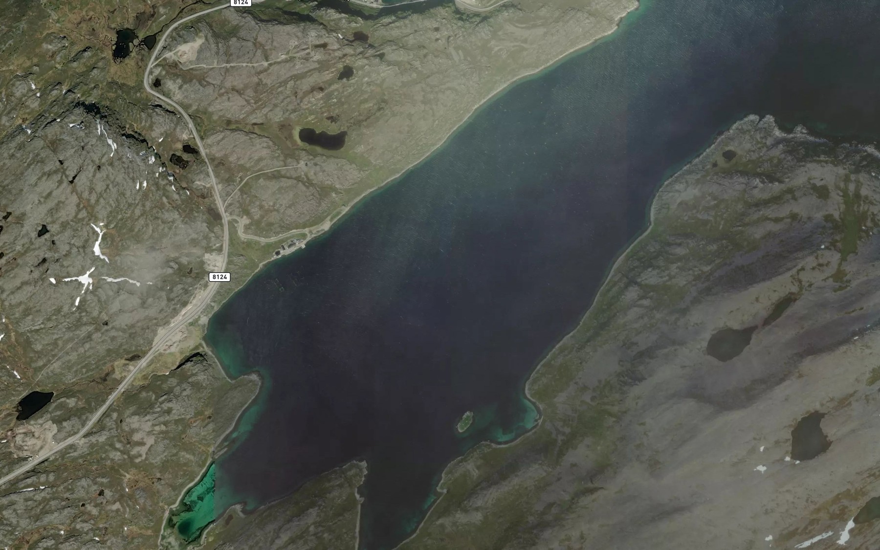 Satellite map of the Kvalfjord