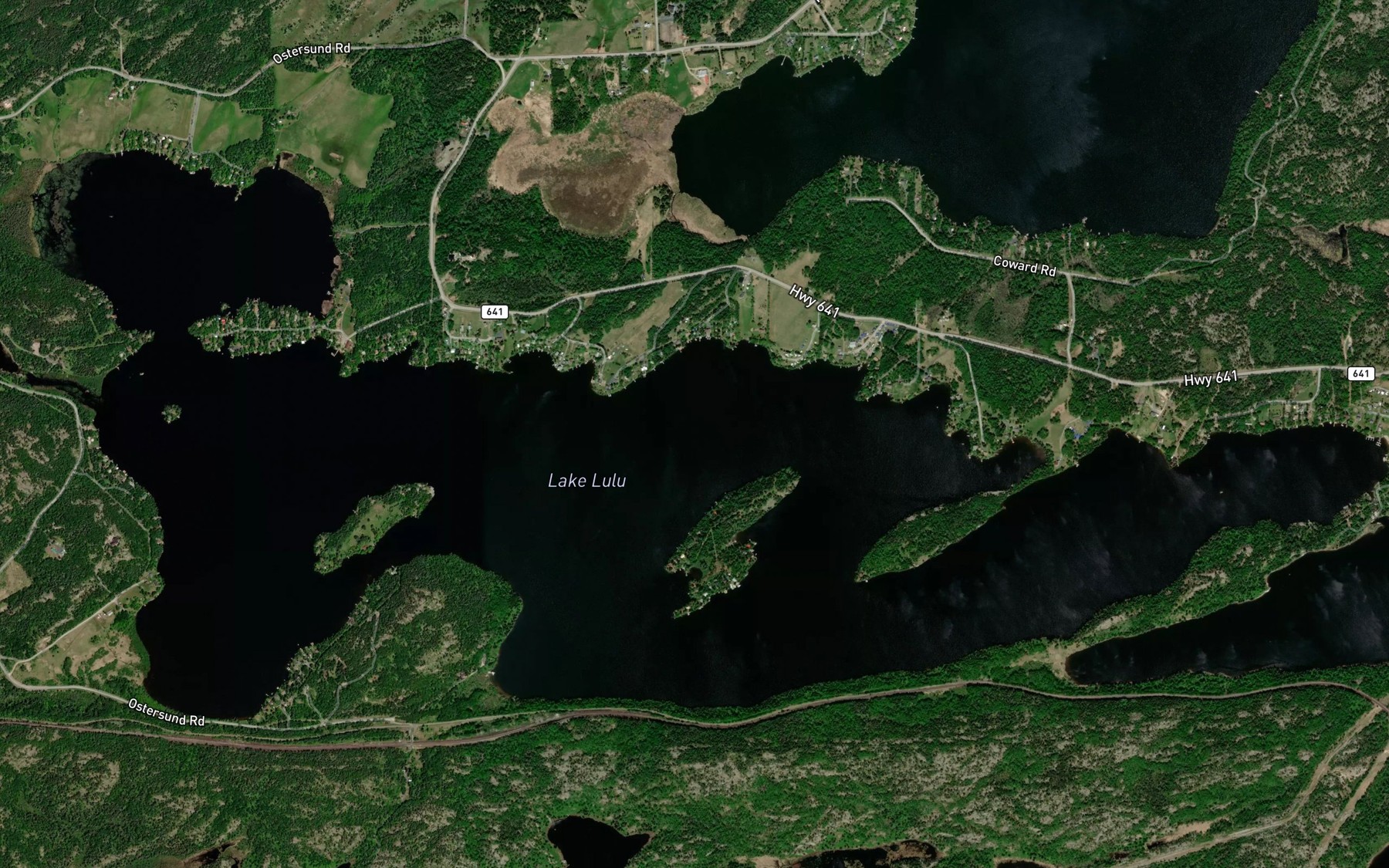 Satellite map of the Lake Lulu
