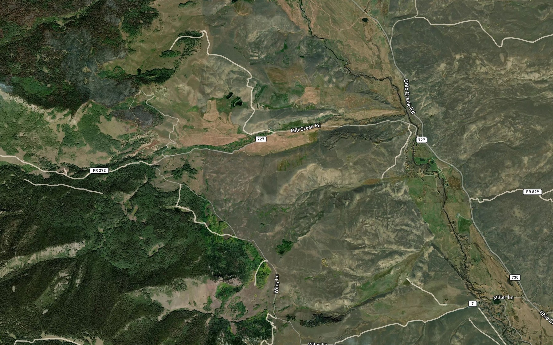 Satellite map of the Stratman Ditch