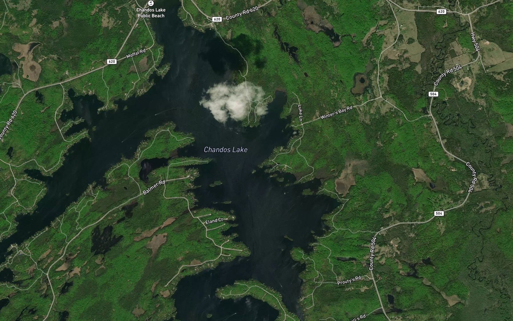 Satellite map of the Winter Bay