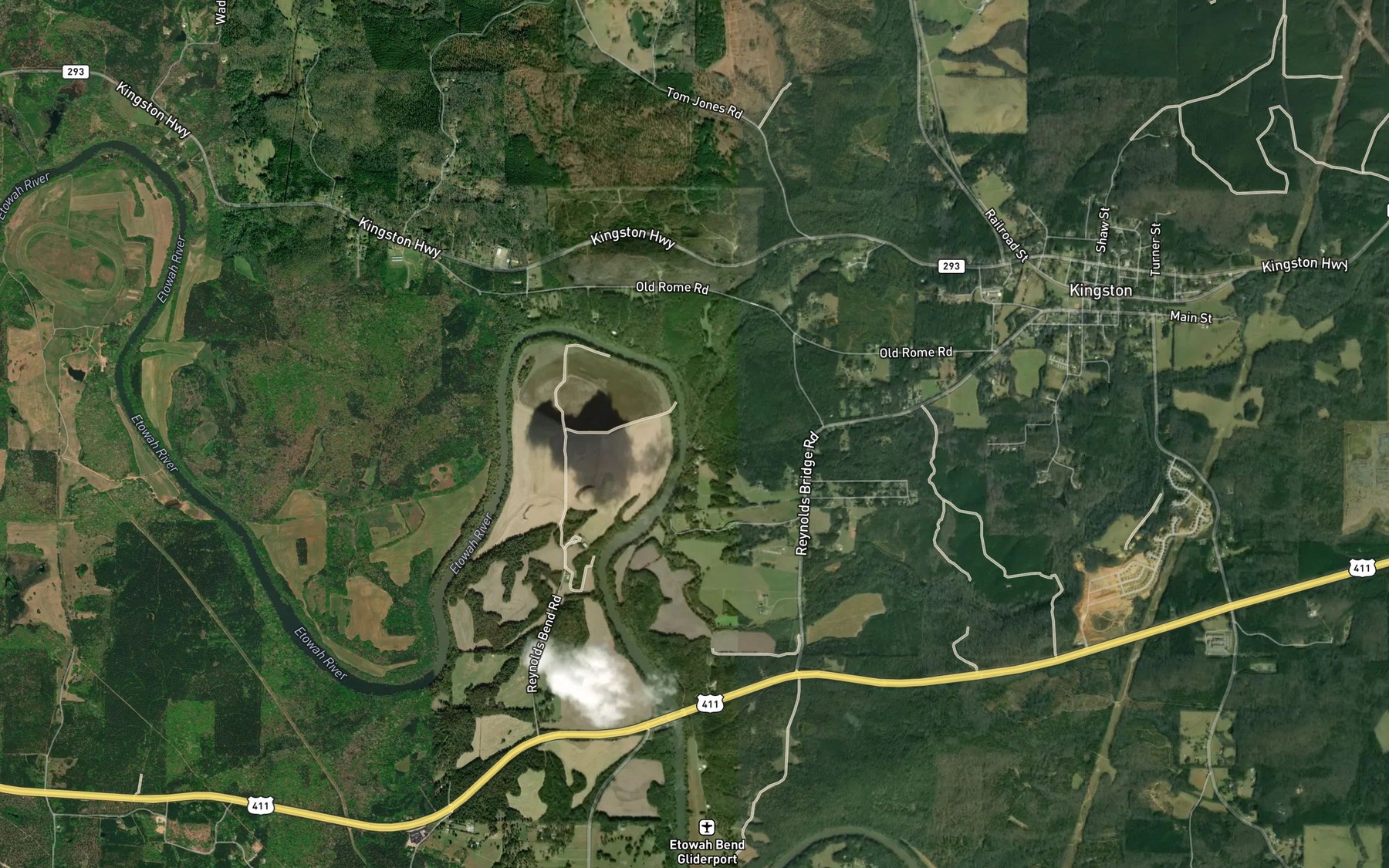 Satellite map of the Connesena Creek