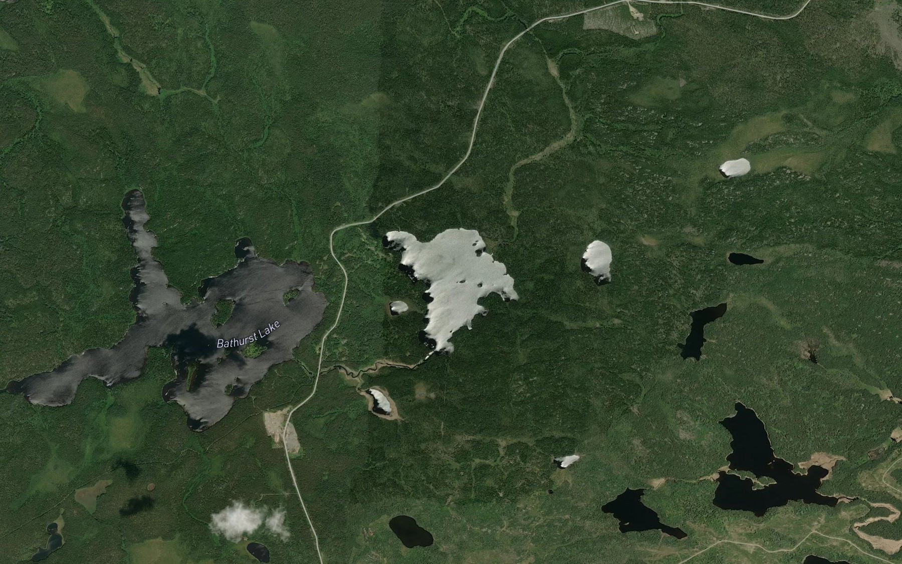 Satellite map of the Car Lake