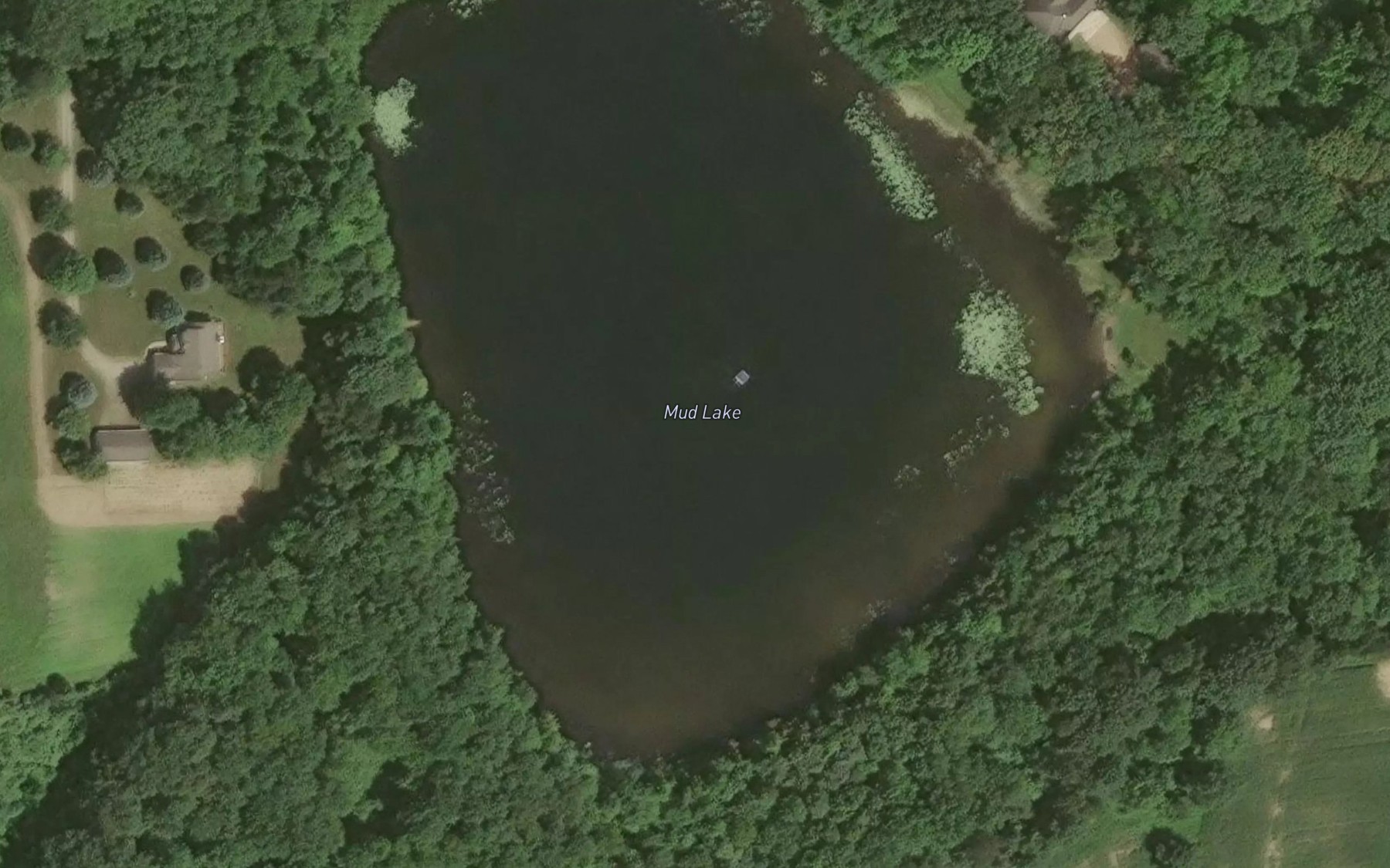 Satellite map of the Mud Lake