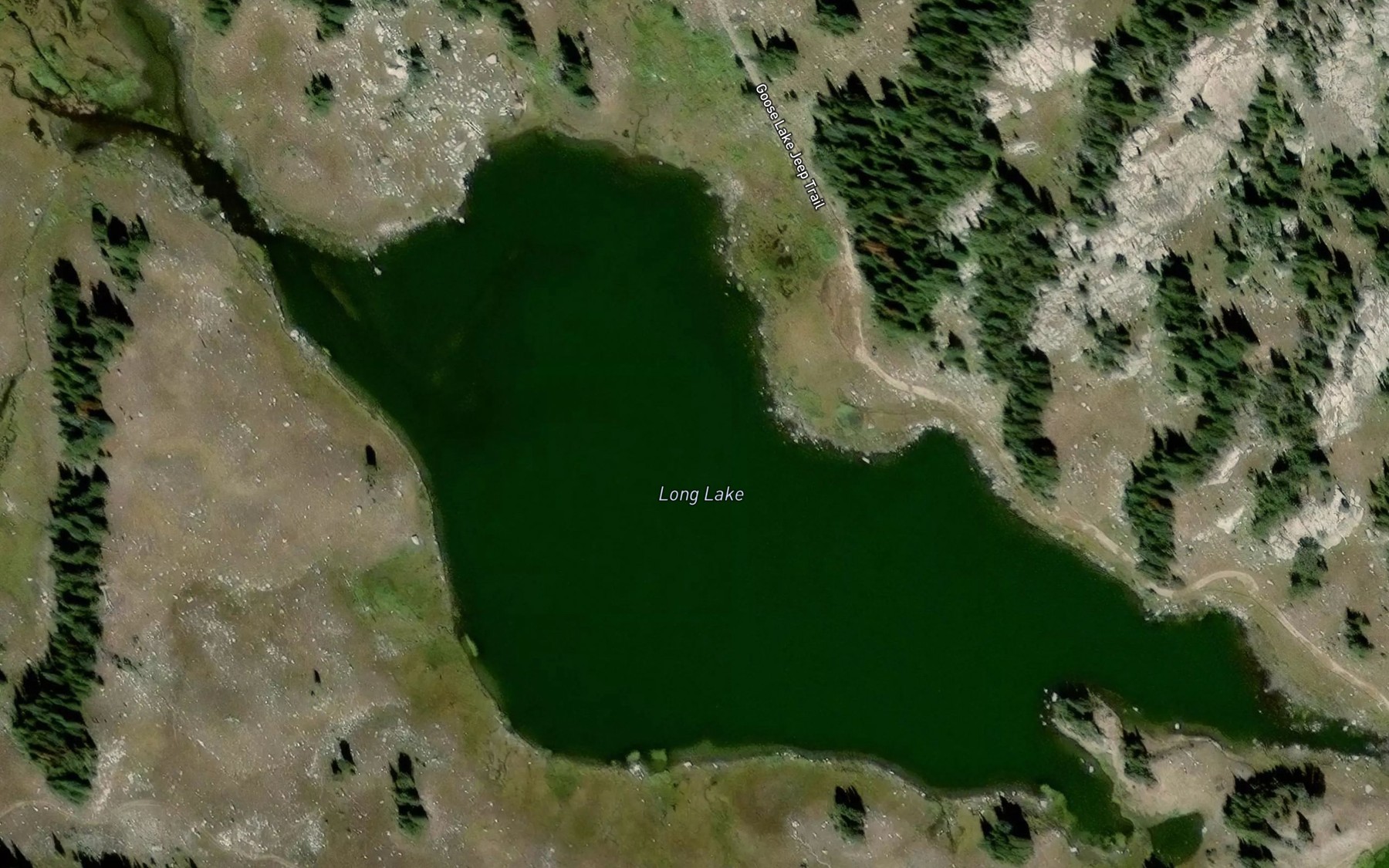 Satellite map of the Long Lake