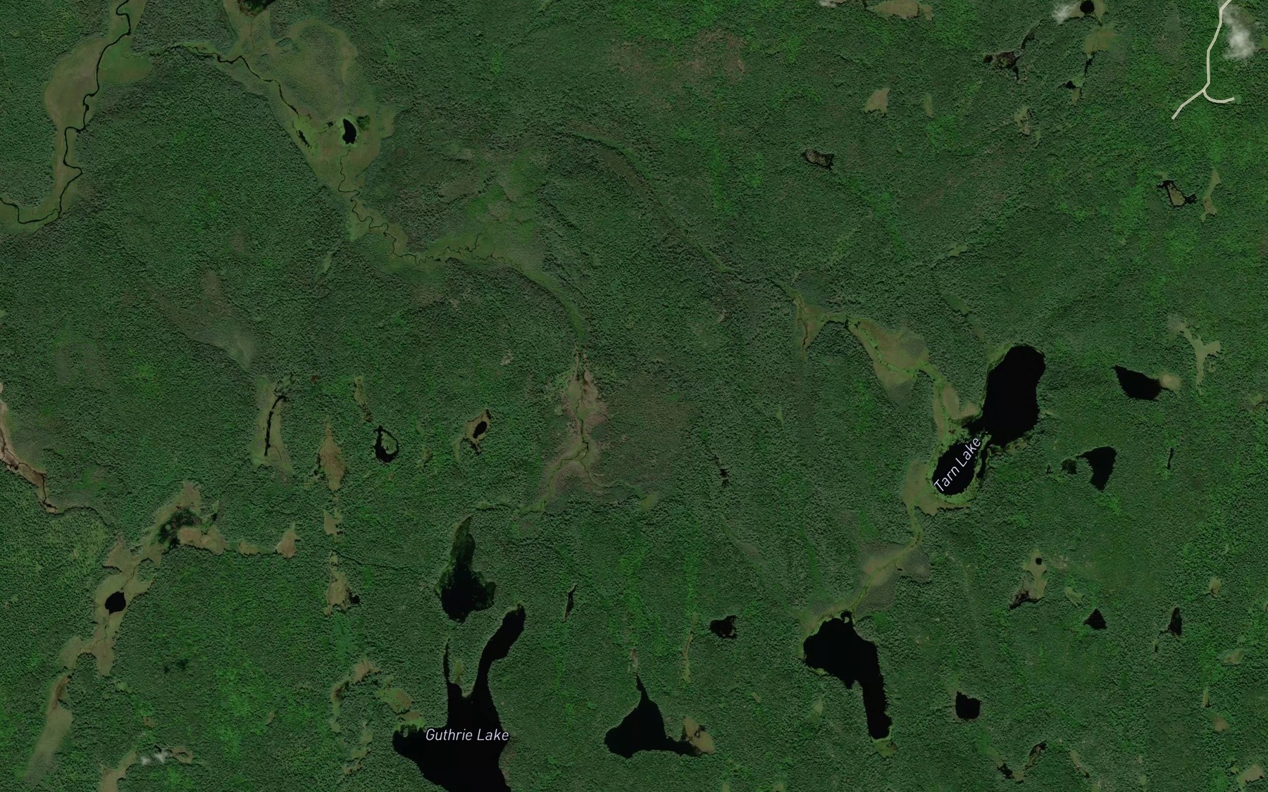 Satellite map of the Gorse Creek